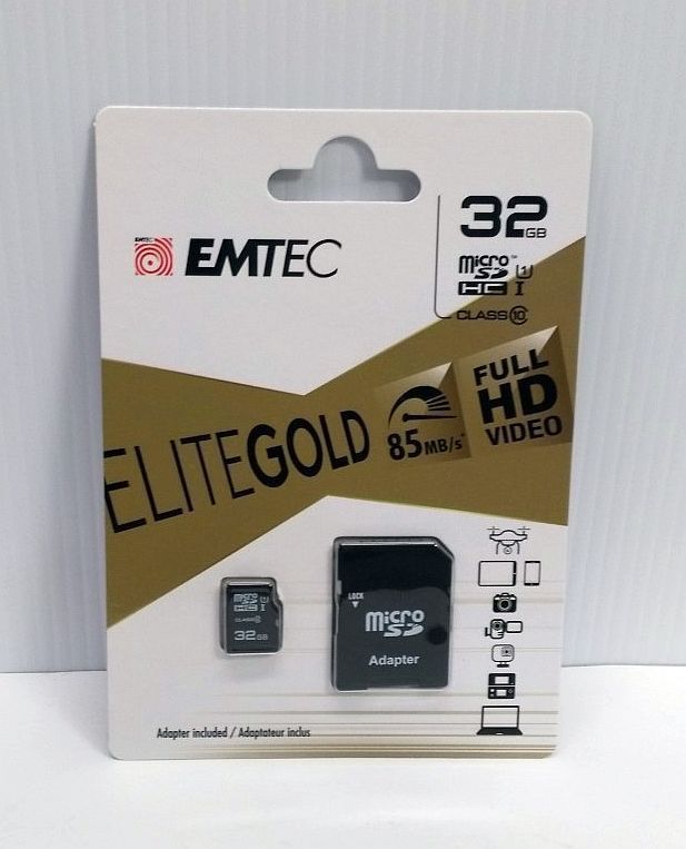 Carte mémoire micro SD Emtec 64 Go : prix, avis, caractéristiques - Orange