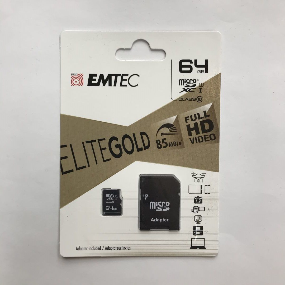 CARTE MICRO SD 64GO EMTEC ELITE GOLD - Instant comptant