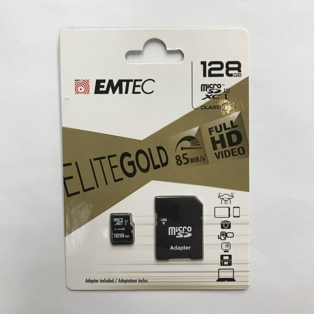 CARTE MICRO SD 128 GO EMTEC ELITE GOLD - Instant comptant