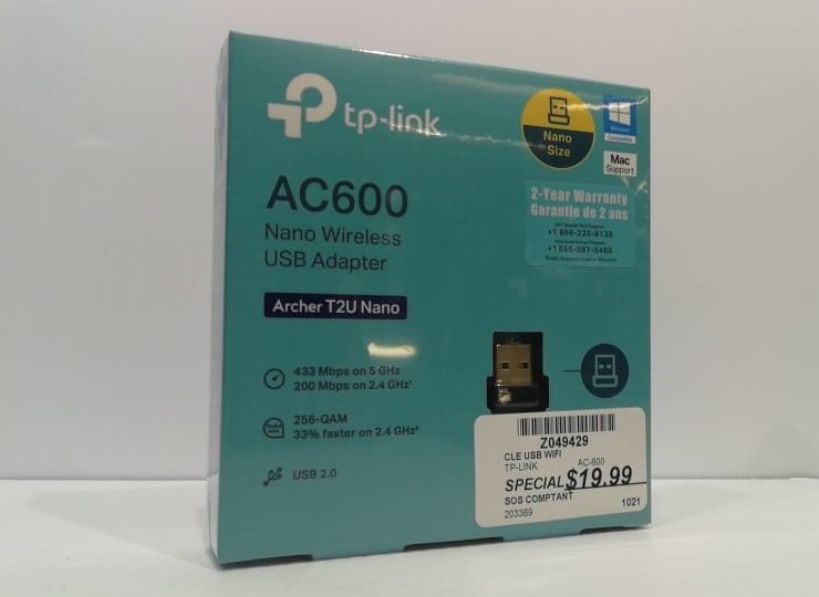 CLÉ WIFI TP-LINK ARCHER T2U NANO - Adaptateur USB Nano WiFi AC600