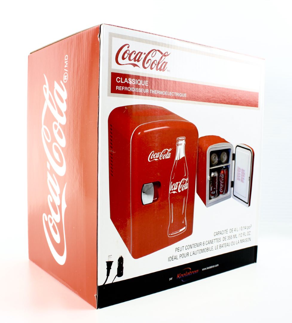 Coca Cola Mini réfrigérateur rouge 6 canettes AC/DC portable