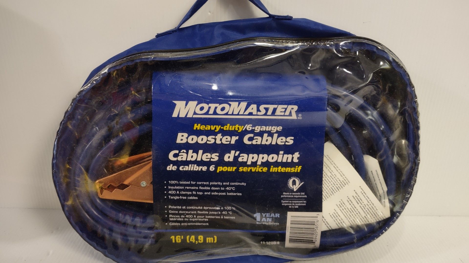 Câble de batterie MotoMaster à bornes supérieures, calibre 4