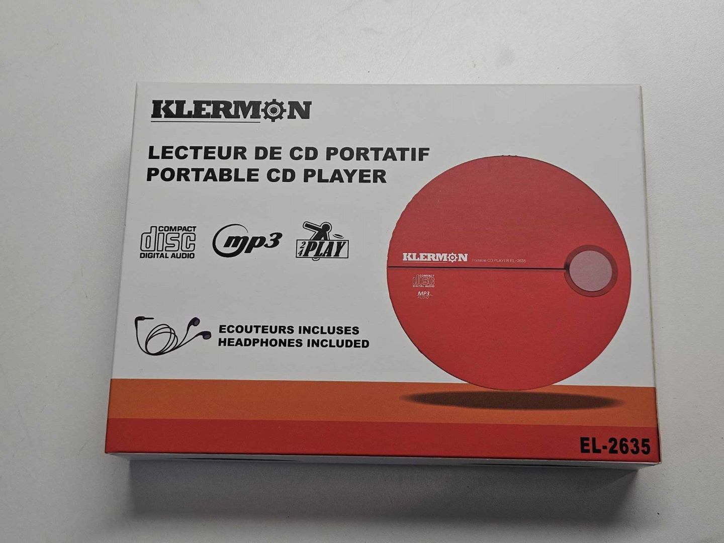LECTEUR CD PORTABLE KLERMON EL-2635 - Instant comptant